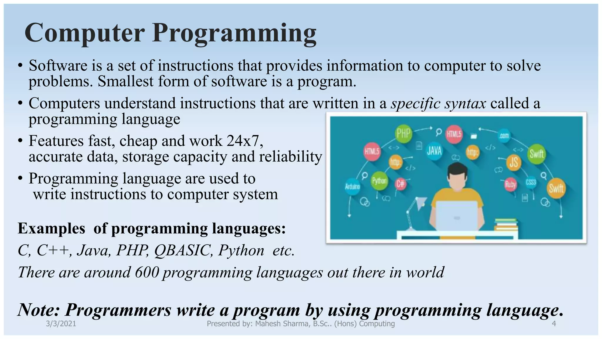 Presentation on C programming language | PPTX