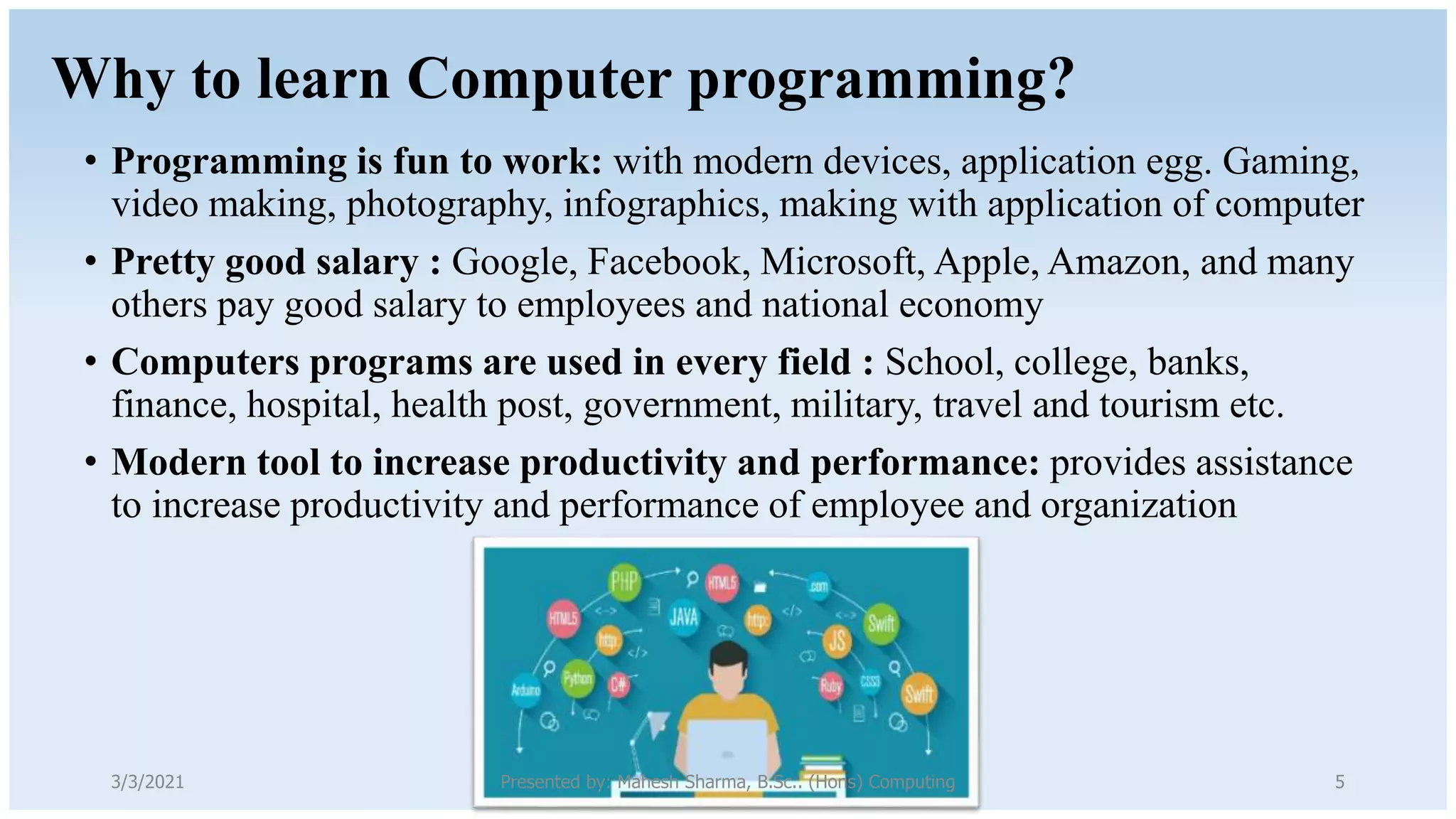 Presentation on C programming language | PPT