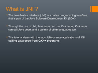 C++ programming with jni | PPT