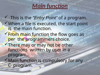 C Program basic concepts using c knoweledge | PPTX