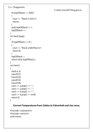 C++ programs | PDF