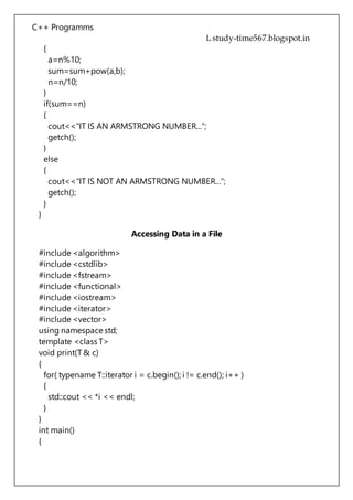 C++ programs | PDF