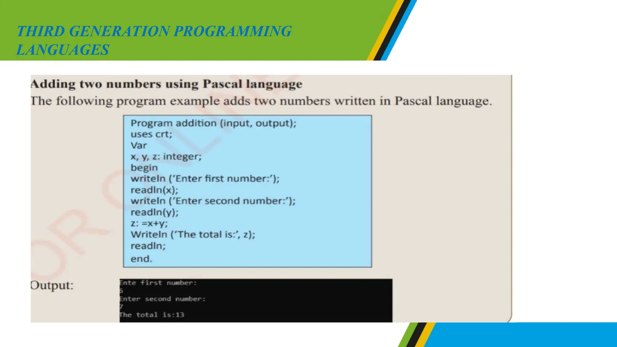 THIRD GENERATION PROGRAMMING
LANGUAGES
 