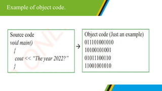 Example of object code.
 