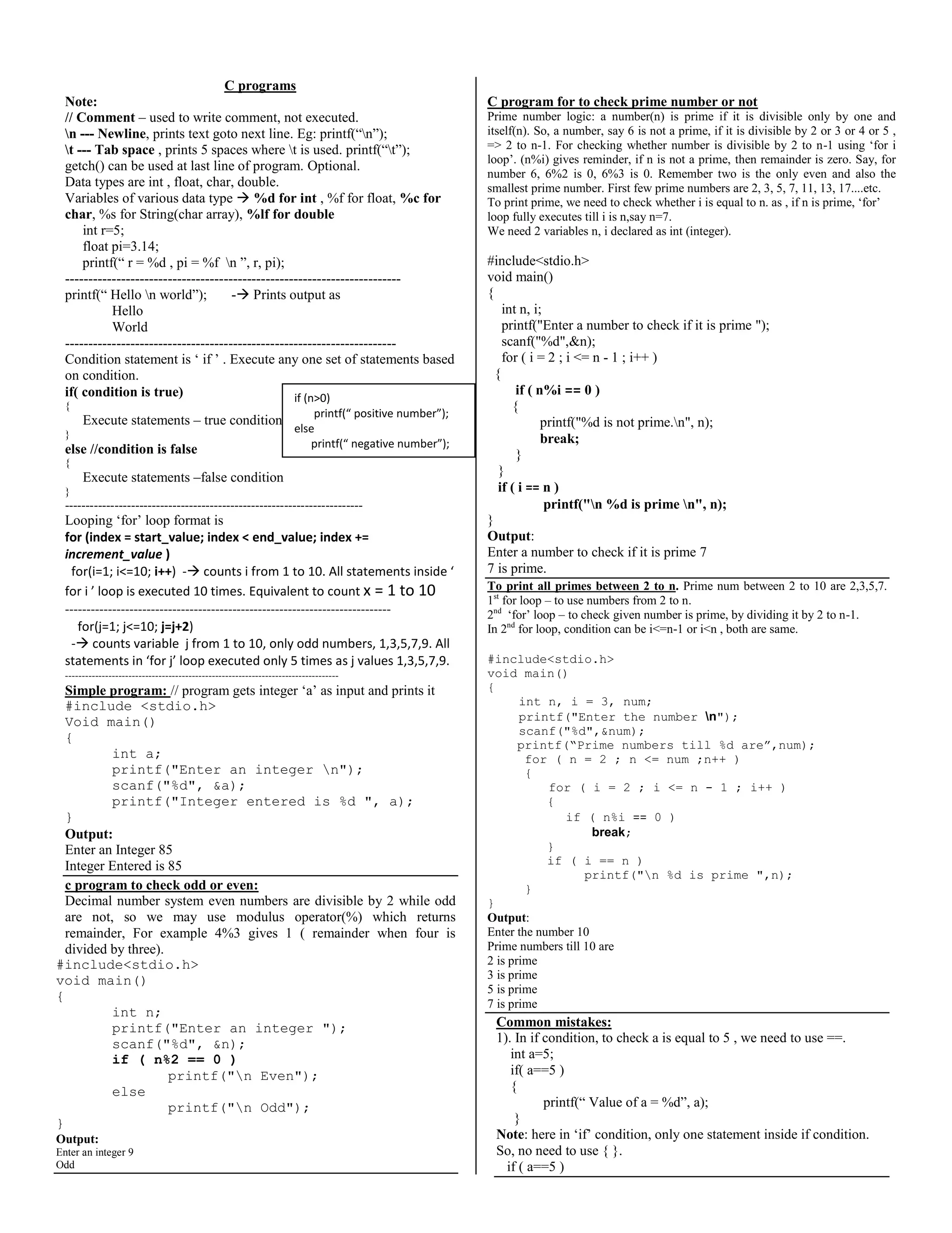 Computer programming subject notes. Quick easy notes for C Programming ...