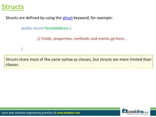 C# program structure | PPTX | Programming Languages | Computing