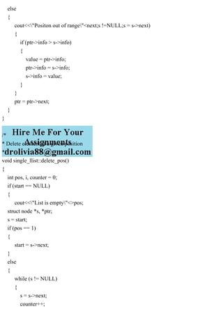 C++ Program to Implement Singly Linked List #includeiostream.pdf