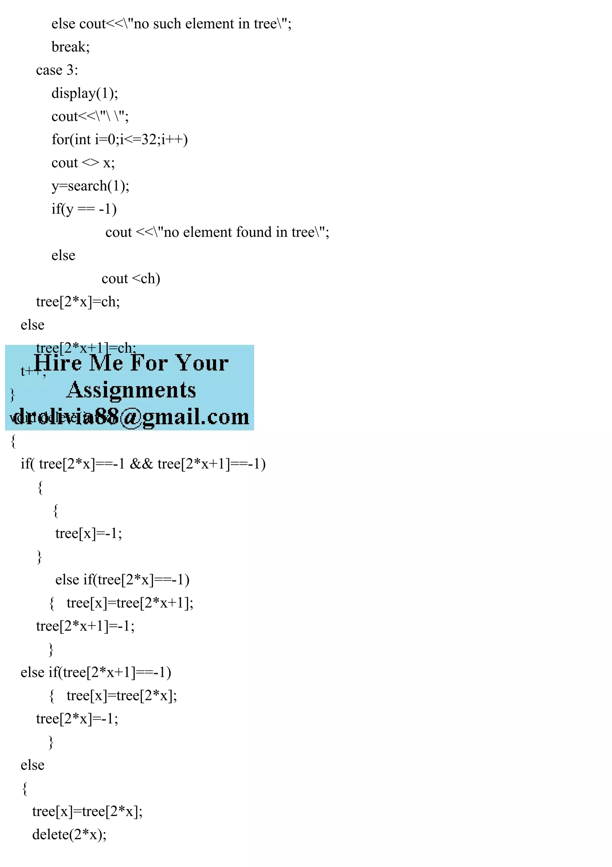 c++ program to operate on binary search tree#includeiostream.pdf
