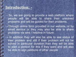 Comprehensive Problem Registration System | PPT