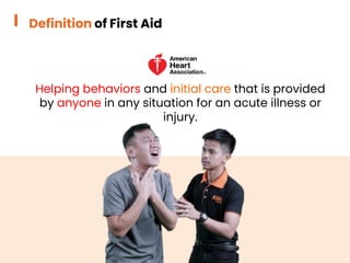 CPR life saving lecture for first aider to improve their knowledge | PPTX
