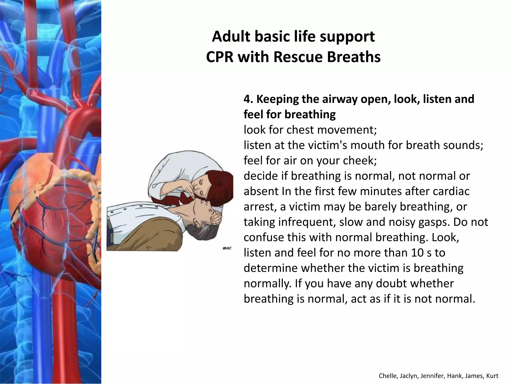 Cpr with rescue breaths | PPTX