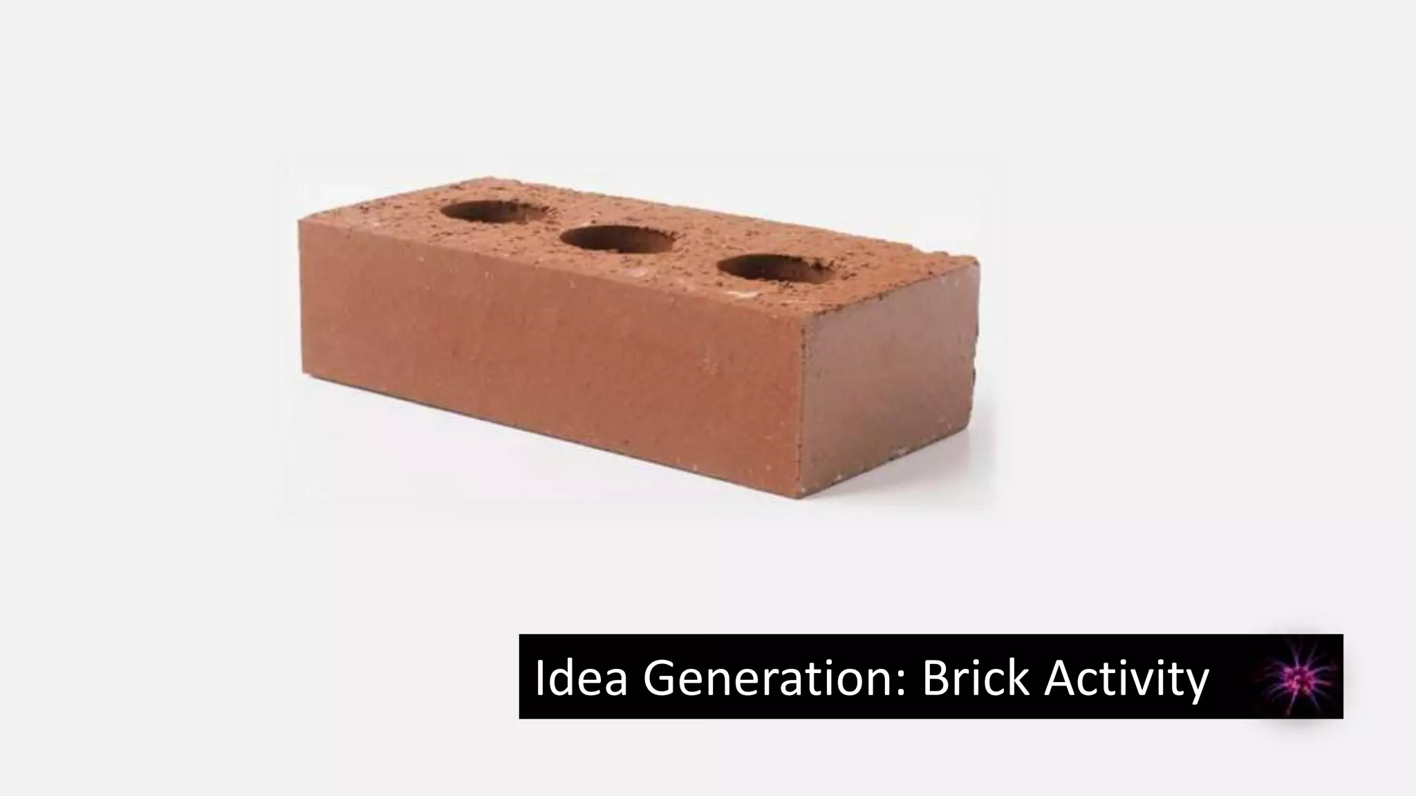 Idea Generation: Brick Activity
 