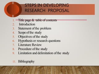 How to write research proposal | PPTX