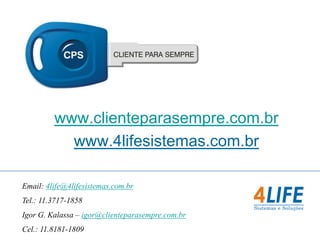 Envio de informações para o Gerente de Pós-Vendas sobre os clientes que apresentam índice inferior ao anterior.Agilidade na informação. Recebo imediatamente no meu blackberry e já tomo providencia na hora!Sei exatamente qual produtivo esta envolvido ou qual vendedor também.CLAUDIO F. NAGAOCOTAC LTDA.