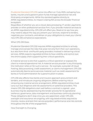 CPS 230 Compliance for Service Providers_ Selling to Banks and APRA ...