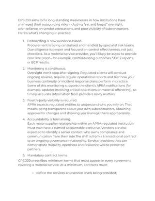 CPS 230 Compliance for Service Providers_ Selling to Banks and APRA ...