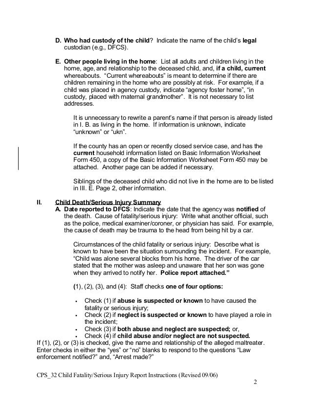 Cps 32 i child fatality-serious injury report instructions