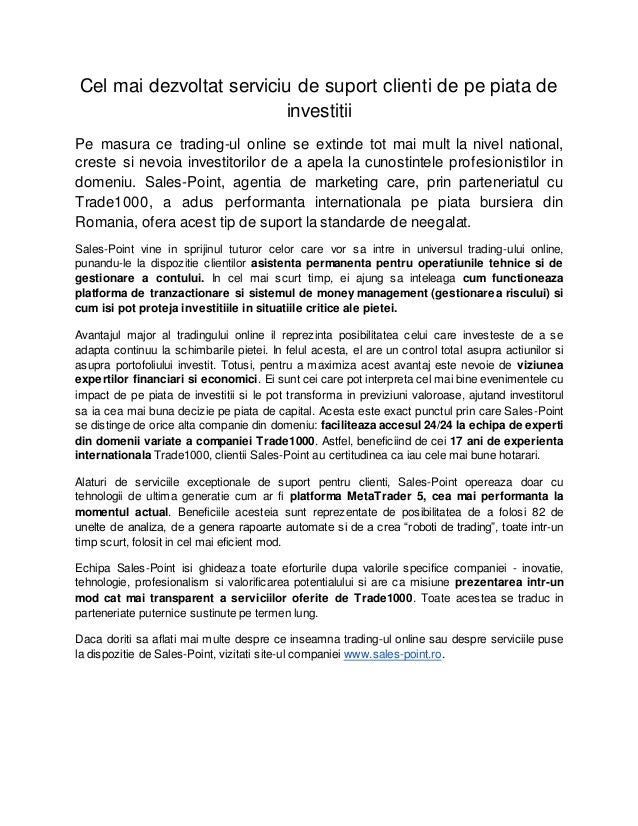 Investitii pe piata forex