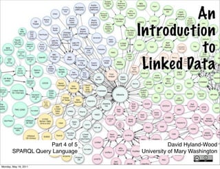 An
                                  Introduction
                                            to
                                   Linked Data




                    Part 4 of 5              David Hyland-Wood
        SPARQL Query Language     University of Mary Washington

Monday, May 16, 2011
 