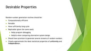 Pseudo Random Numbers generator and their applications | PDF