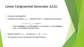Pseudo Random Numbers generator and their applications | PDF