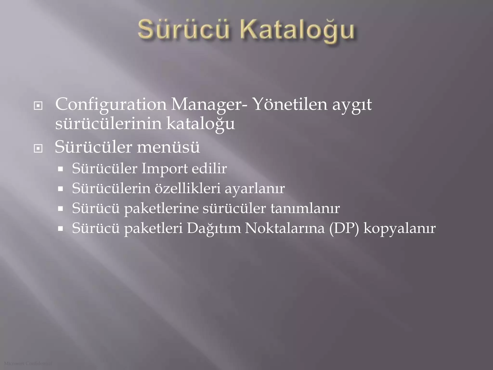 Donanım üzerine sıfırdan işletim sistemi 	yüklenmesiVar olan durumun alınması gerekmiyor