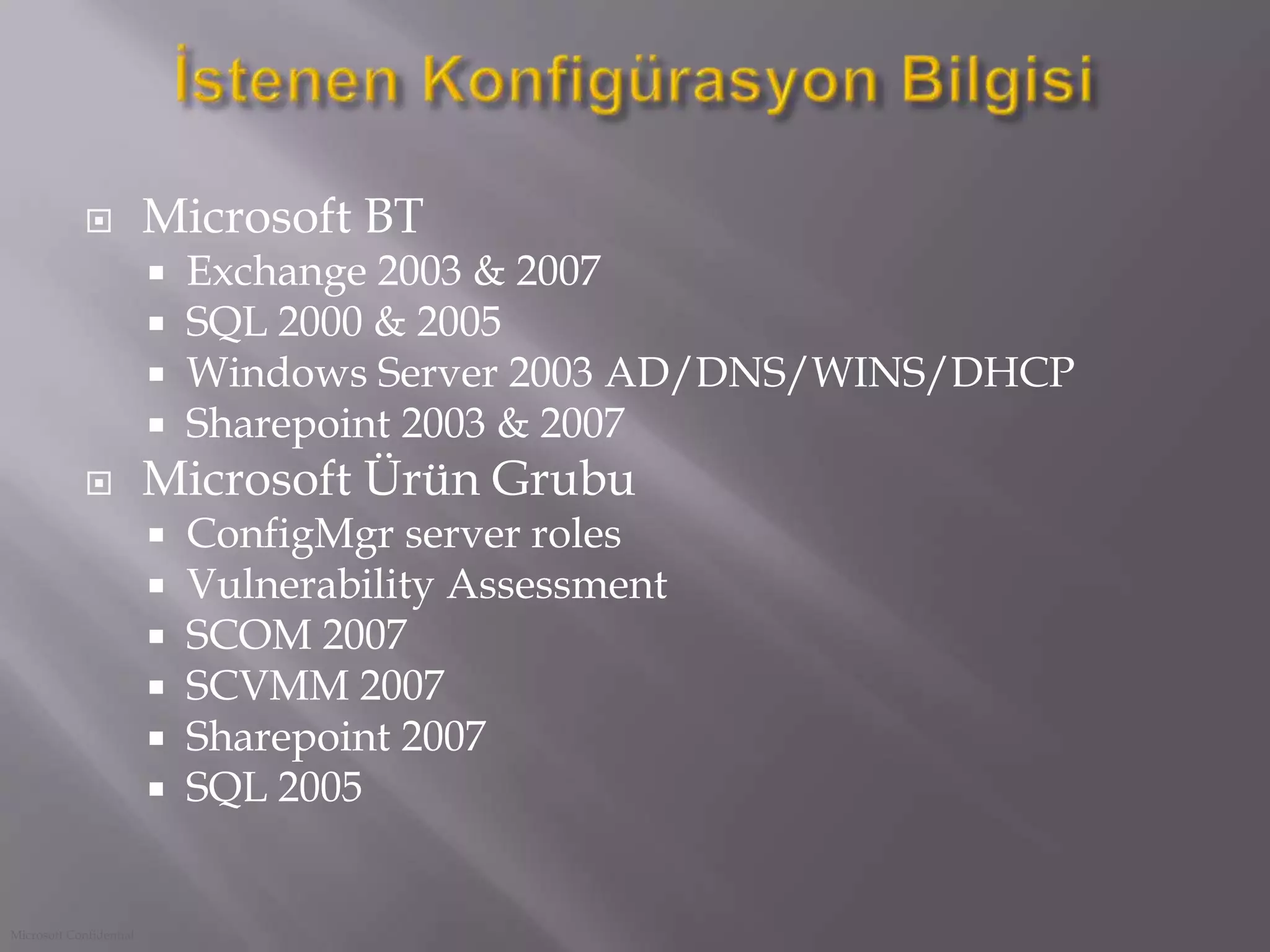 Yüklü uygulamaları yerinde aktarmaİşletim Sistemi Dağıtımı SenaryolarıMedya ile Offline dağıtımMedya (CD/DVD,USB flash drive) ile dağıtımDüşük band genişlikleri içinBüyük yazılım paketleri medya üzerindeBağlantı olmadanHerşey medya üzerinden gerçekleşirDurum raporu yokPXE açılışWDS PXE sunucu ile entegrasyonConfiguration Manager paket gönderimleriyle dağıtımı denetlemeF12 tuşu ile kullanıcı tarafından başlatılan kurulumOEMİşletim Sistemi istemci üzerine OEM üreticisi tarafından yüklü gönderilirGörev Sıralayıcısı ile kurumsal altyapıya alınır üzerinde gerekli konfigürasyonlar yapılır ve uygulamalar yüklenir