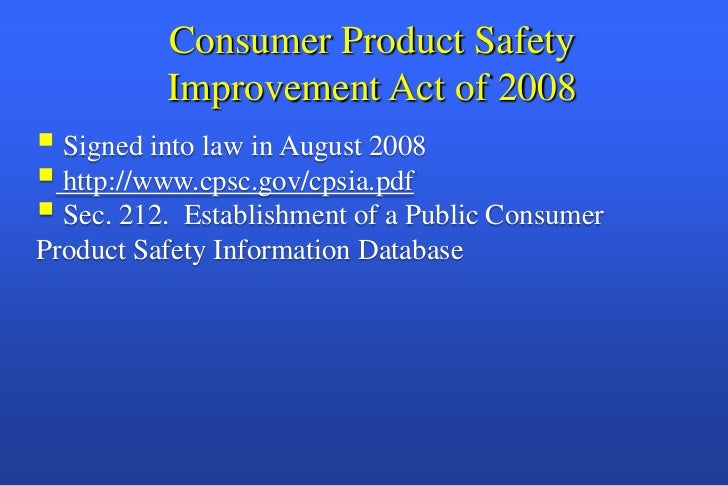 SaferProducts.gov: CPSC's Public Database