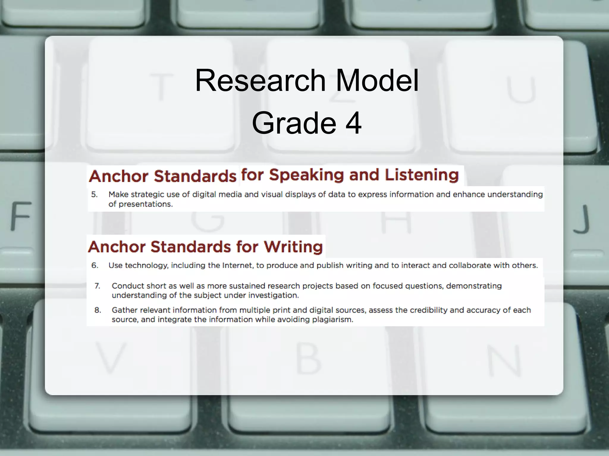 Research Model
   Grade 4
 