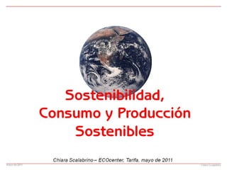 2011 y 13: Sostenibilidad, consumo y Producción Sostenibles y el CECS (Centro Educación Consumo Sostenible)
