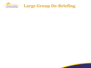 Large Group De-Briefing
 