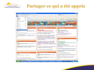 Partager ce qui a été appris
 