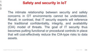 151
Safety and security in IoT
1
5
1
OT experts have a different set of objectives in mind.
Obviously, they must deal with...