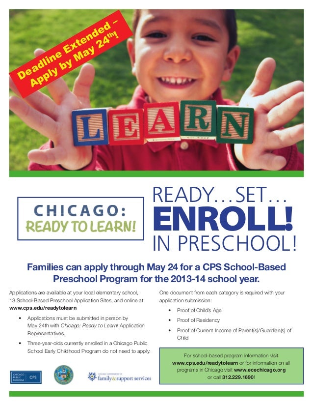 cps ready to learn flyer preschool flyer