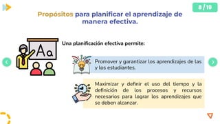 Planificacion efectiva para una clase, recoendaciones y componenetes de ...