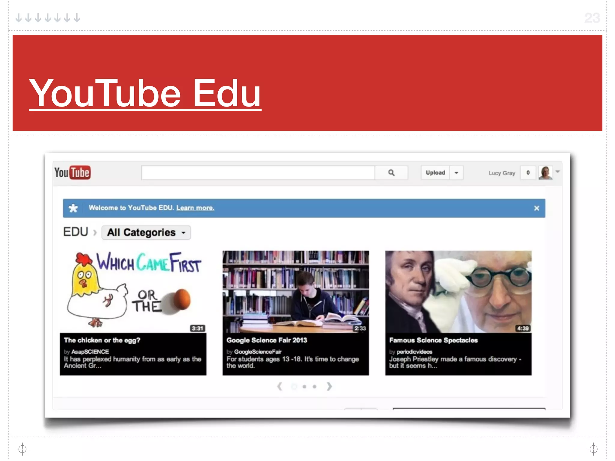 YouTube Edu
23
 