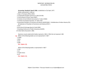 CPT Accounts-Imp Info on Accounting Topics | PDF