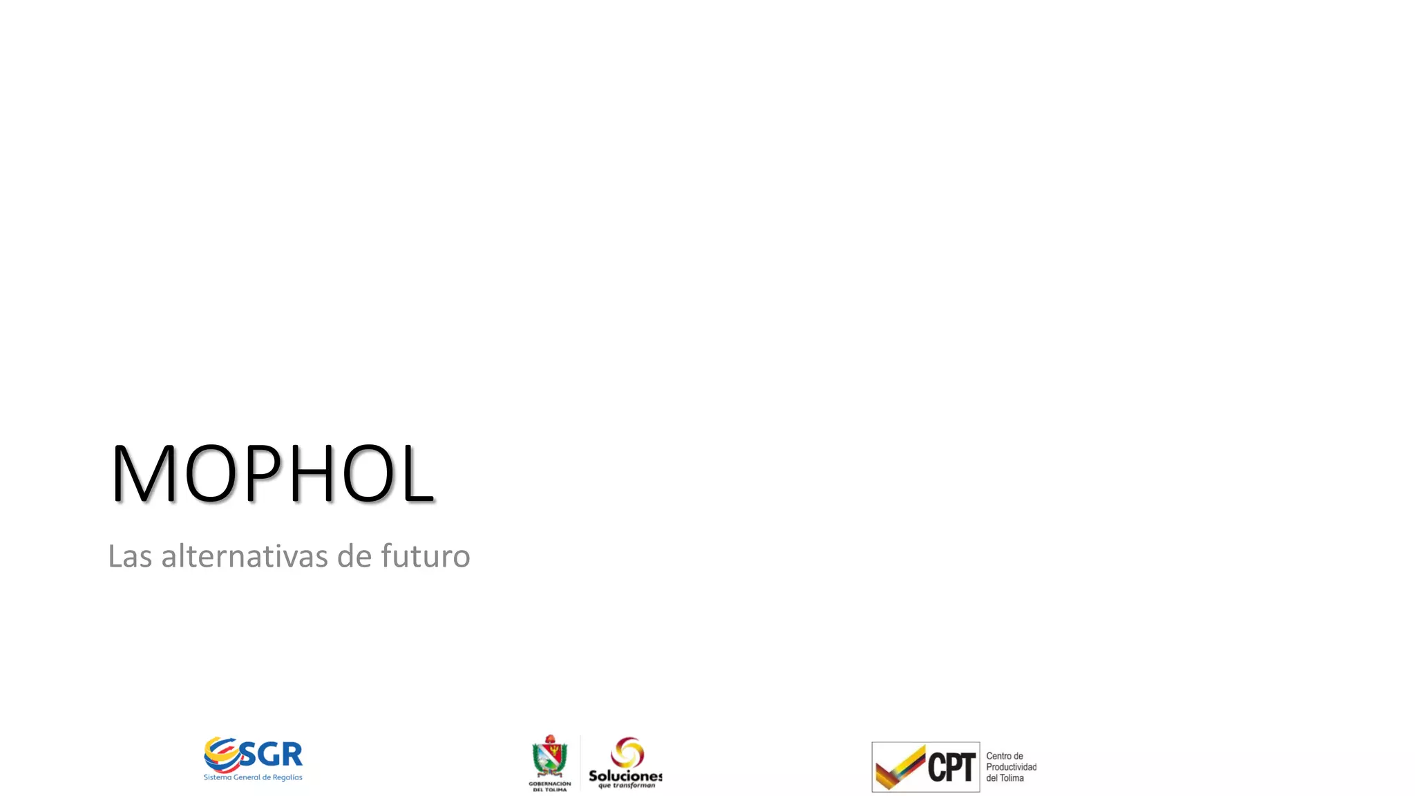 MOPHOL
Las alternativas de futuro
 