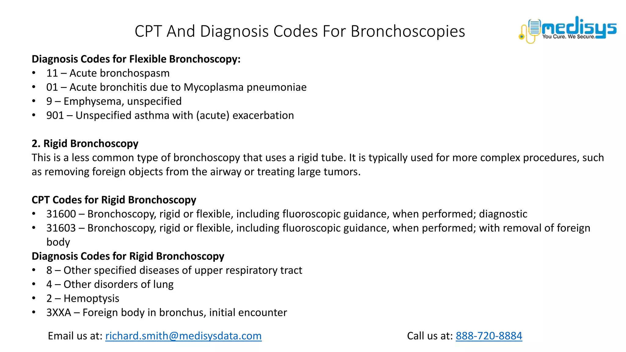CPT And Diagnosis Codes For Bronchoscopies.pptx | Lung and Respiratory ...