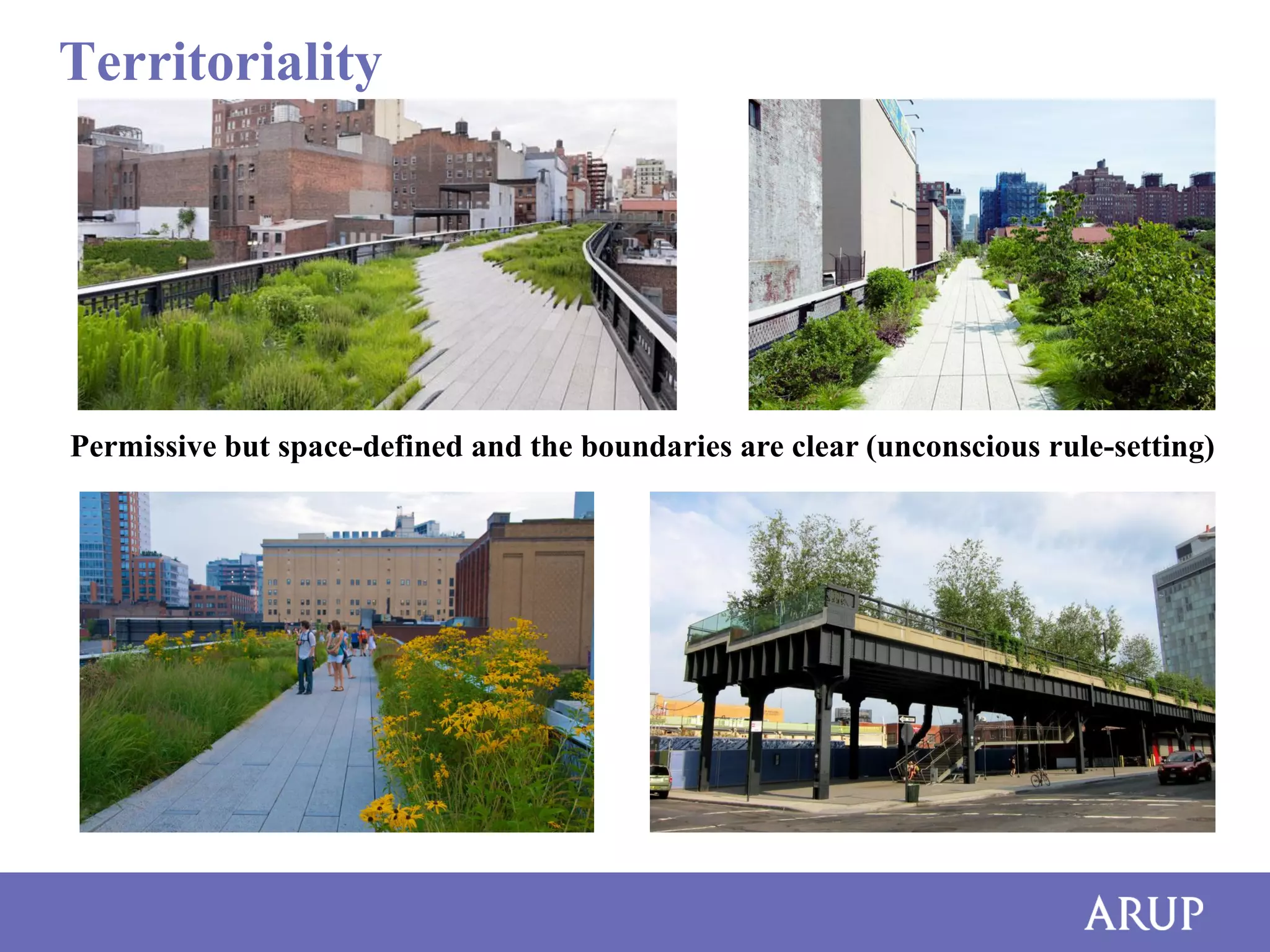 Territoriality

Permissive but space-defined and the boundaries are clear (unconscious rule-setting)

 