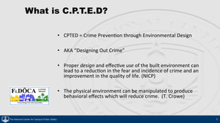 Designing Safety on Higher Ed Campuses: A CPTED Primer | PDF