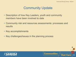 COMMUNITY PLANNING SAMHSA | PPTX