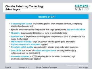 Innovative Circular Pelletizing Technology by Siemens VAI: Enhancing ...
