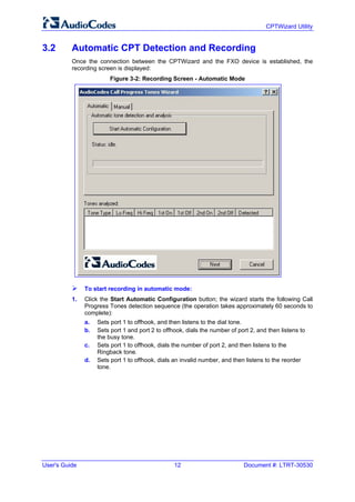 AudioCodes CPTWizard Tool | PDF