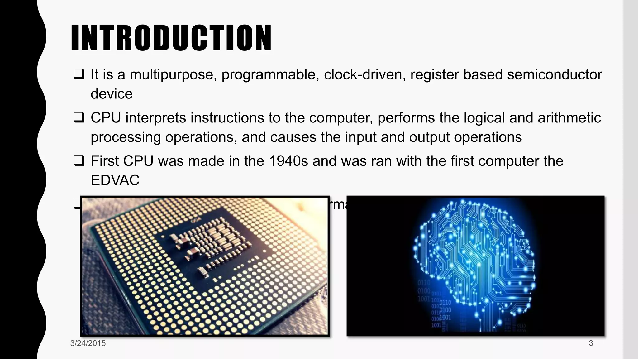 CPU (Central Processing Units) | PPTX | Computing | Technology & Computing