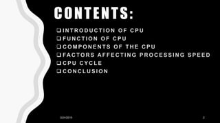 CPU (Central Processing Units) | PPTX