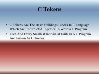 Cpu.ppt INTRODUCTION TO “C” | PPTX | Programming Languages | Computing