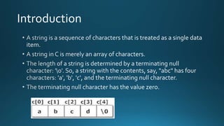 Strings in c langauge | PPTX