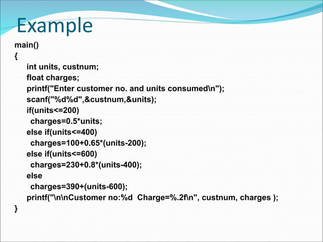 Nesting of if else statement & Else If Ladder | PPT