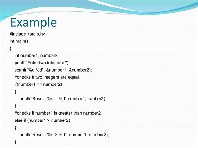Nesting of if else statement & Else If Ladder | PPTX